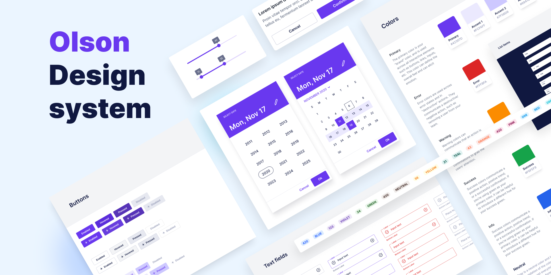 Olson Design System gallery image