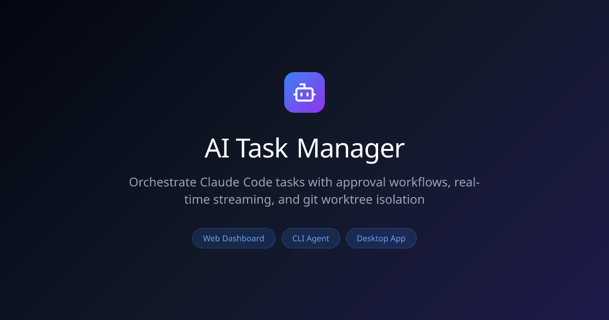 AI Taskmanager - Main product screenshot demonstrating key features and user interface