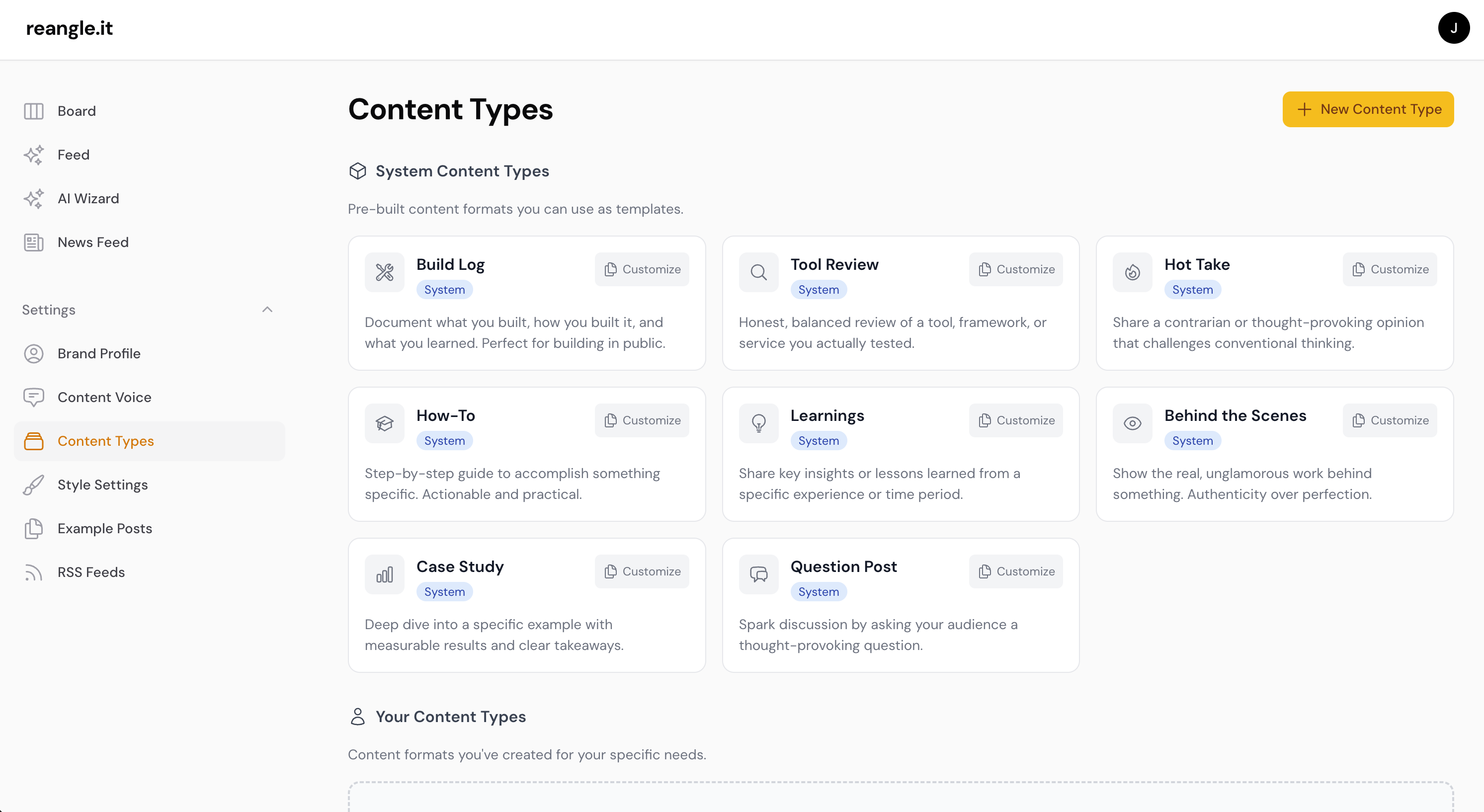 reangle - AI Personal Brand Ghostwriter - Screenshot 5 showing product features and functionality
