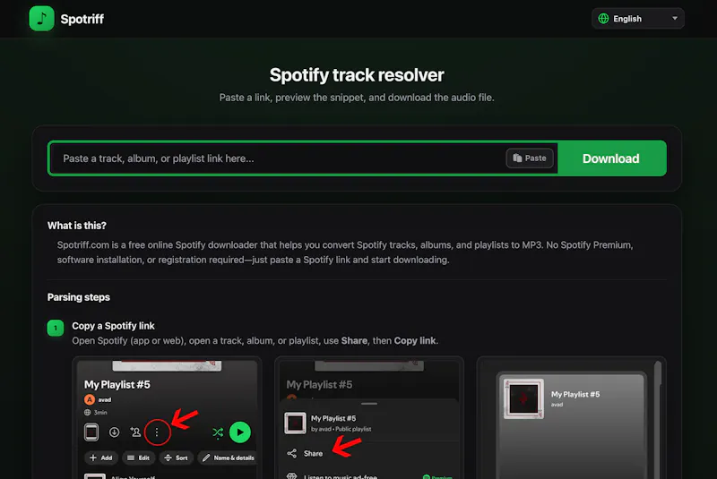 Spotriff screenshot 1