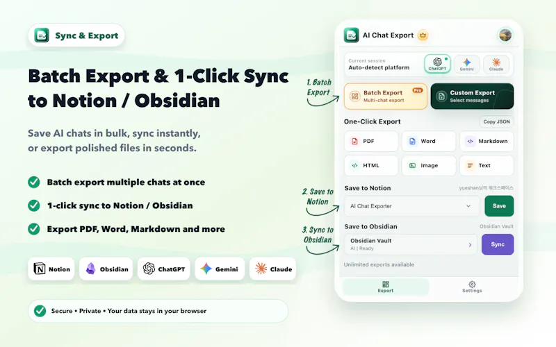 AI Chat Exporter screenshot 1