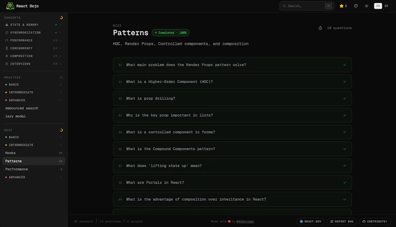 React Dojo screenshot 7