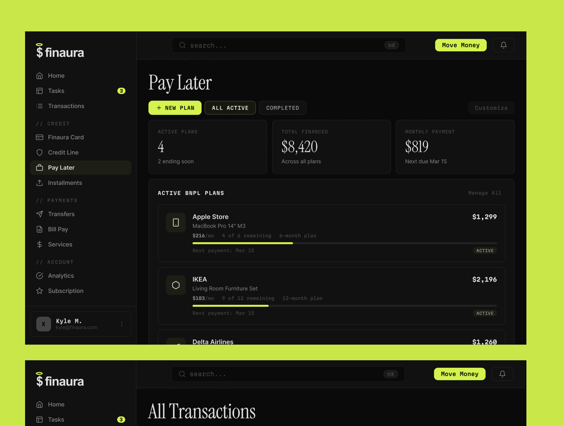Finaura  - Screenshot 3 showing product features and functionality