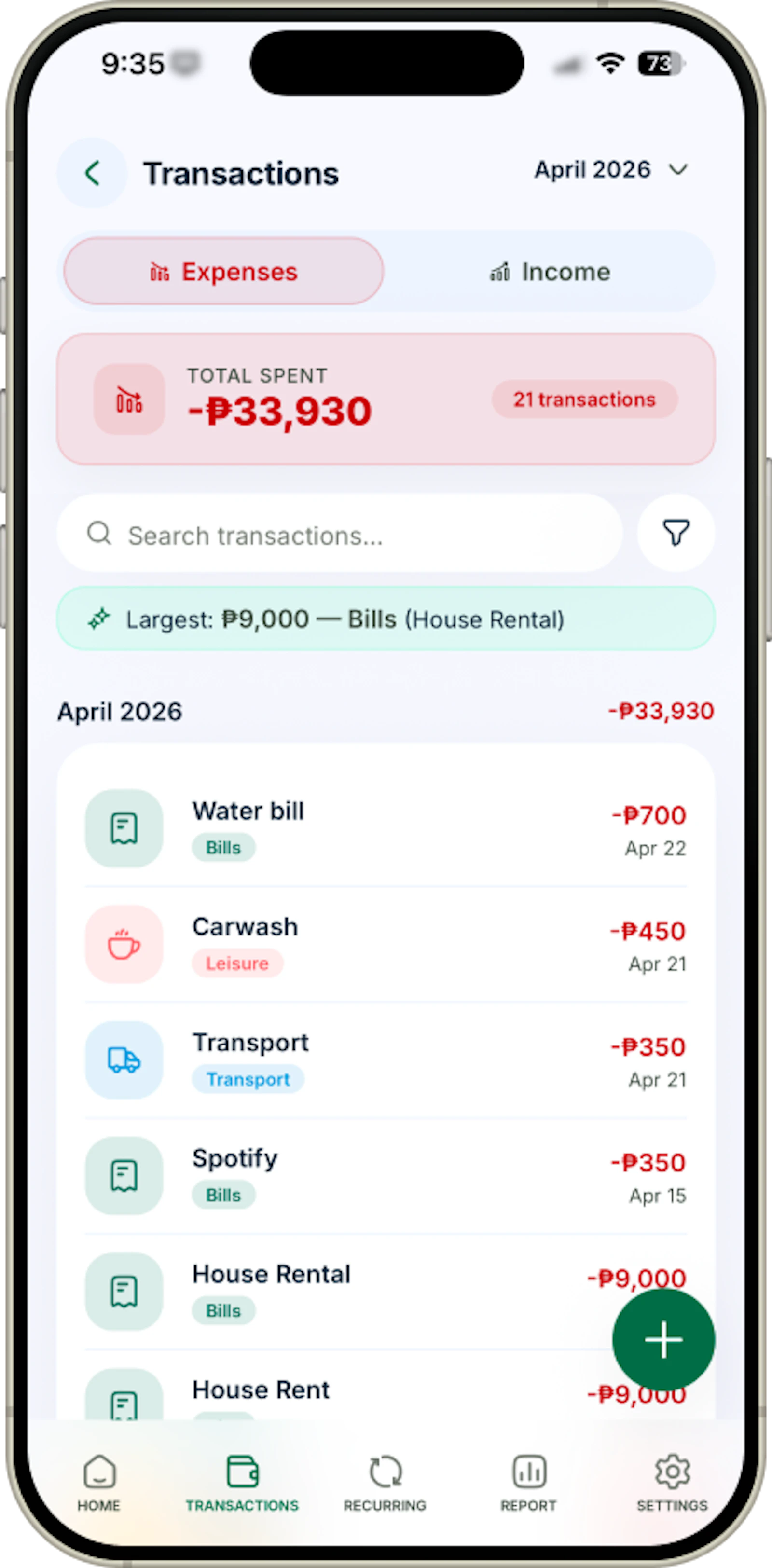 Monnei: Expense Tracker & Budget App screenshot 2