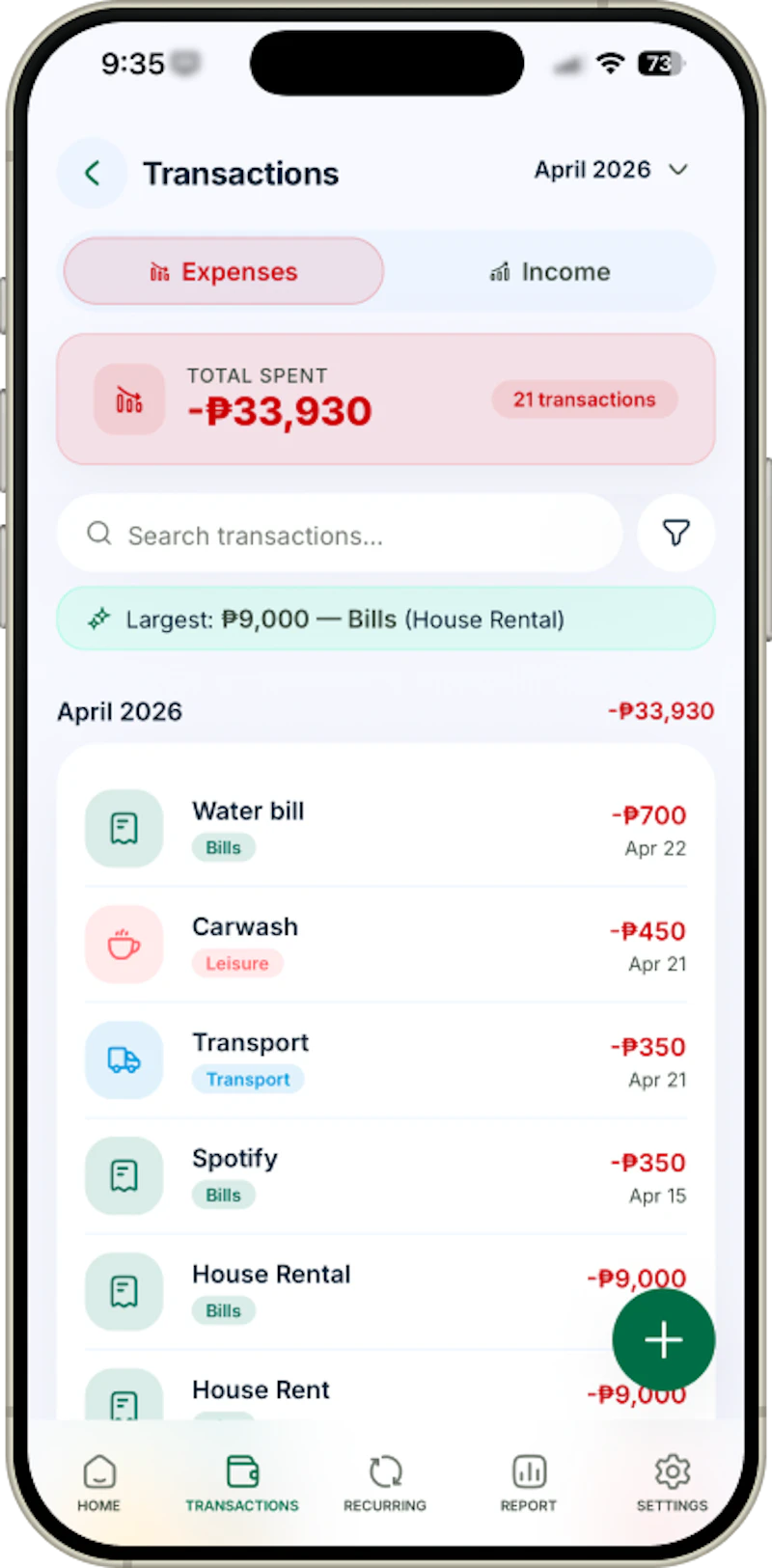 Monnei: Expense Tracker & Budget App screenshot 2