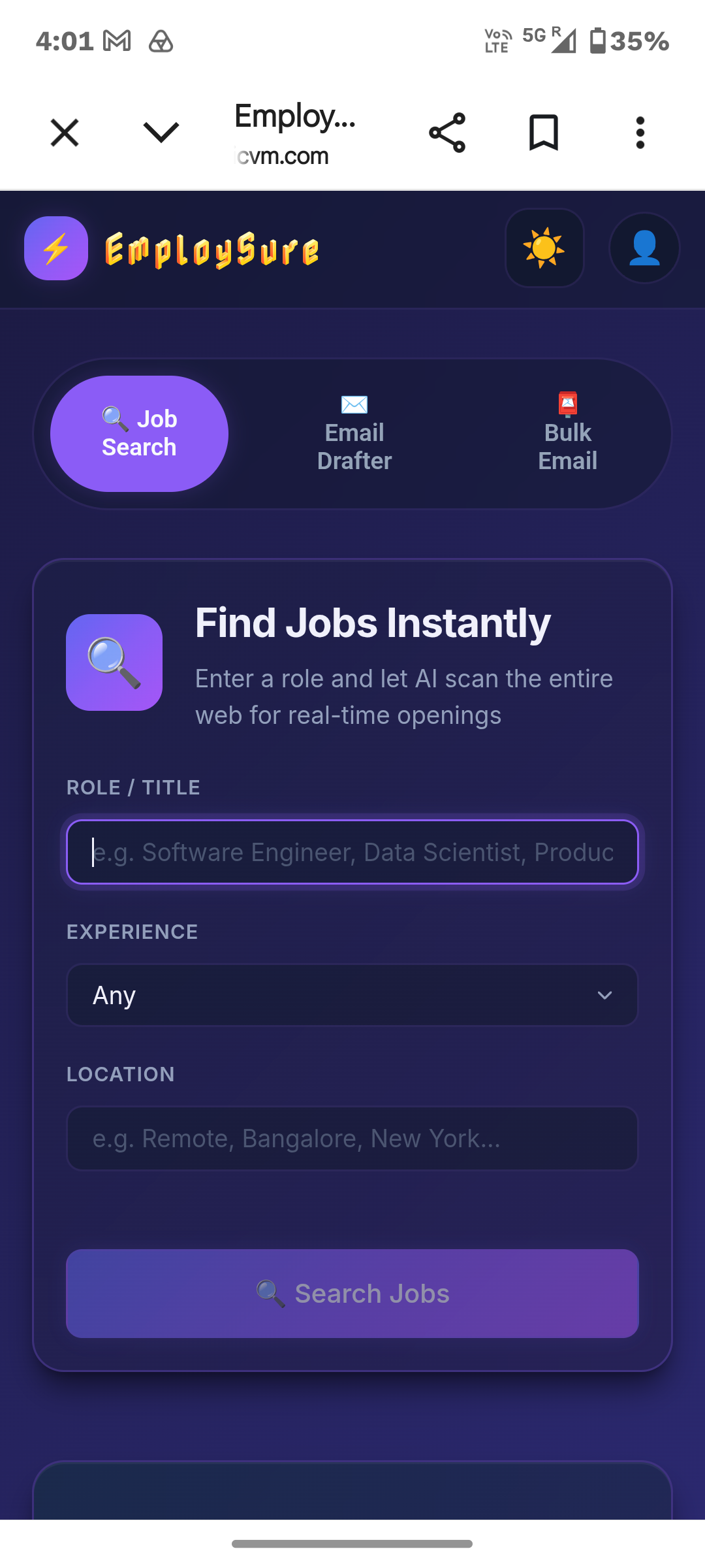 EmploySure- Ai-powered Job search agent gallery image