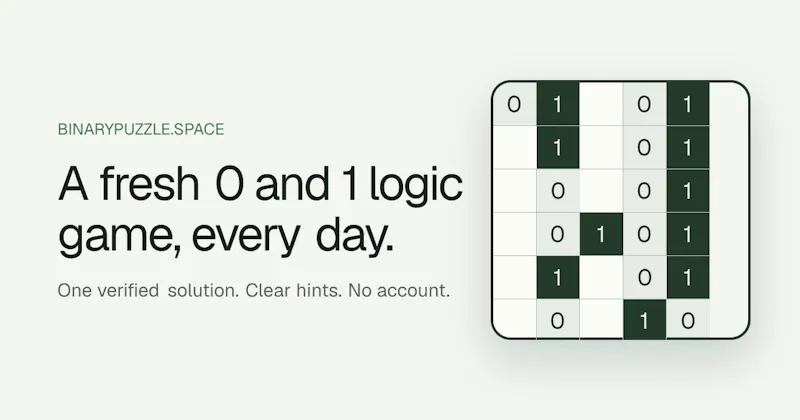 Binary Puzzle screenshot 1