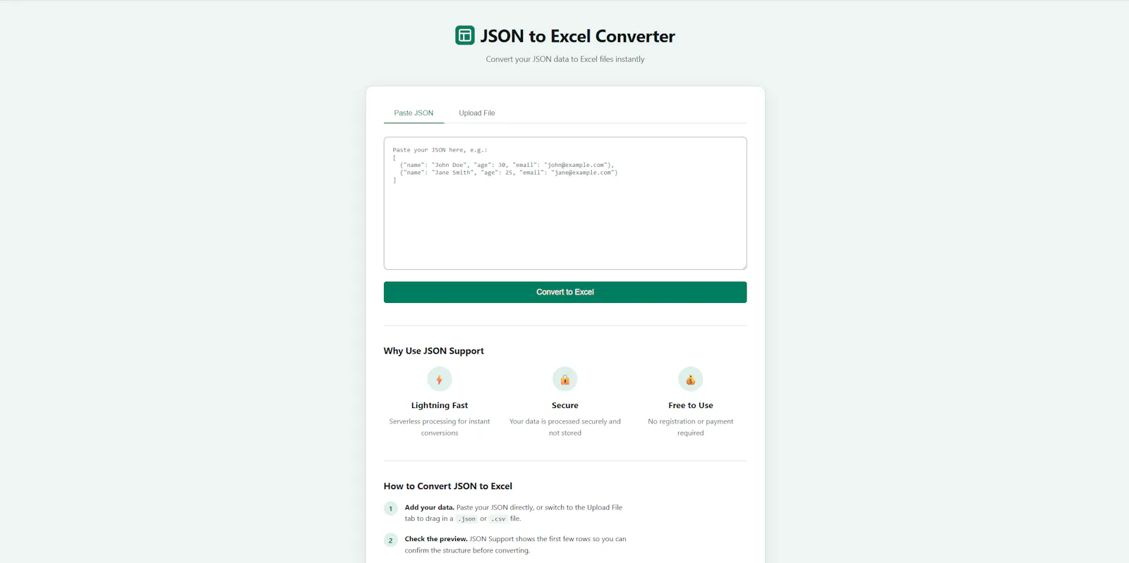 JSON Support screenshot 2