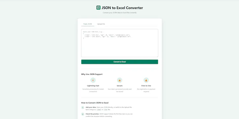JSON Support screenshot 2