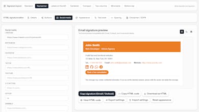 Free HTML Email Signature Generator v2.0 gallery image