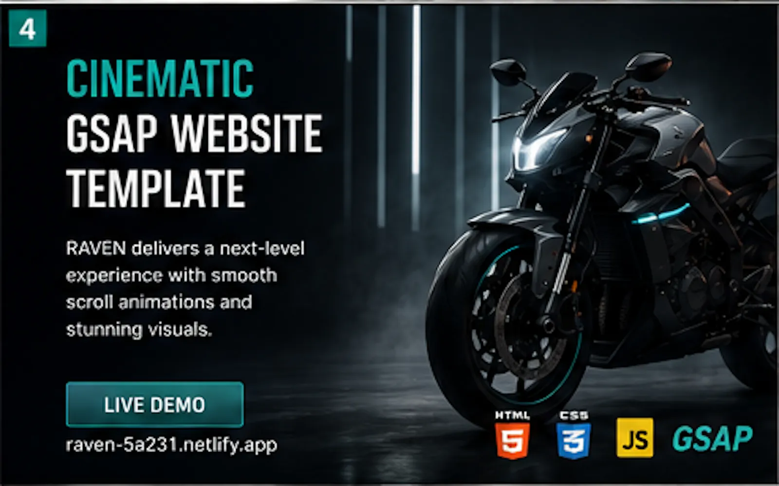 Cinematic Motorcycle Website Template screenshot 6