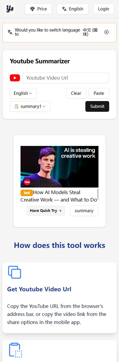 Youtube Summarizer gallery image