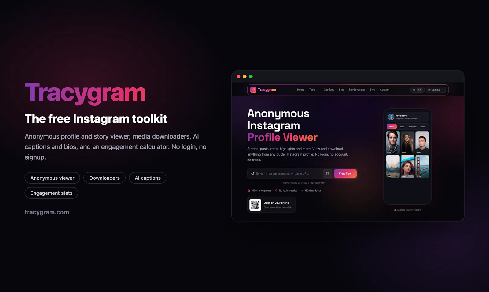 Tracygram screenshot 1