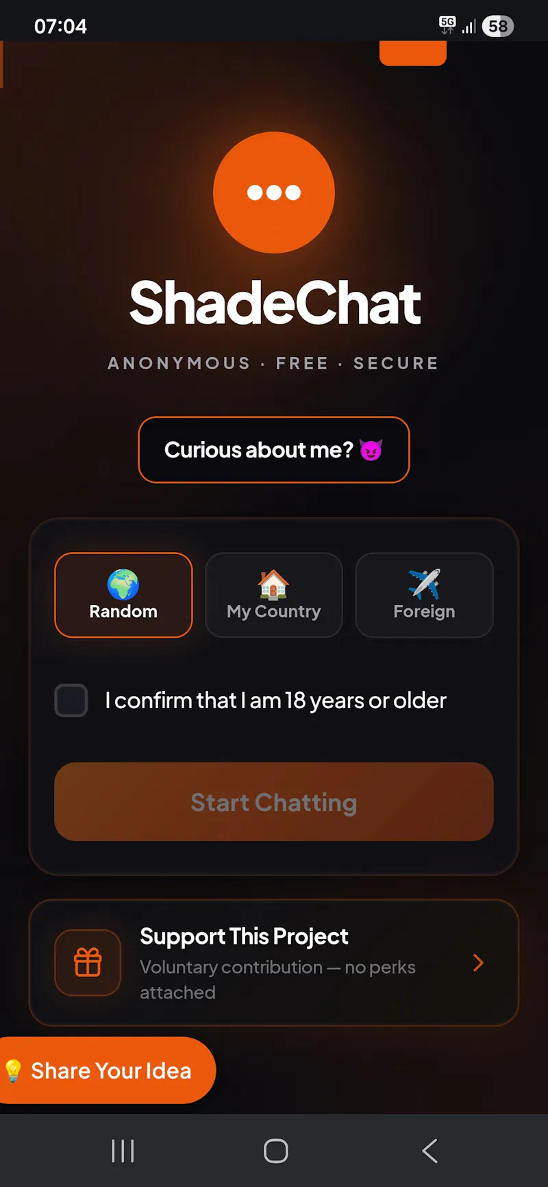 ShadeChat screenshot 2