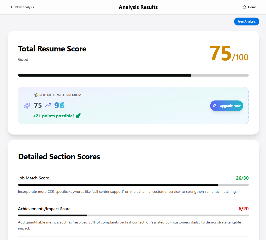 ATS Resume and LinkedIn Optimizer  - Screenshot 3 showing product features and functionality