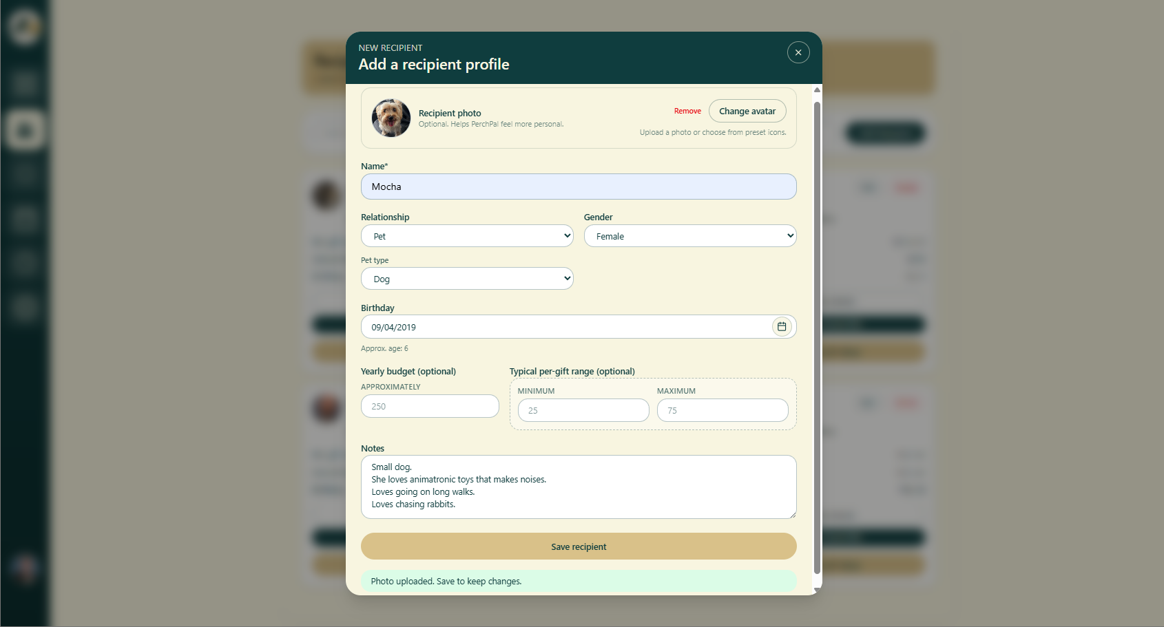GiftPerch - Screenshot 3 showing product features and functionality