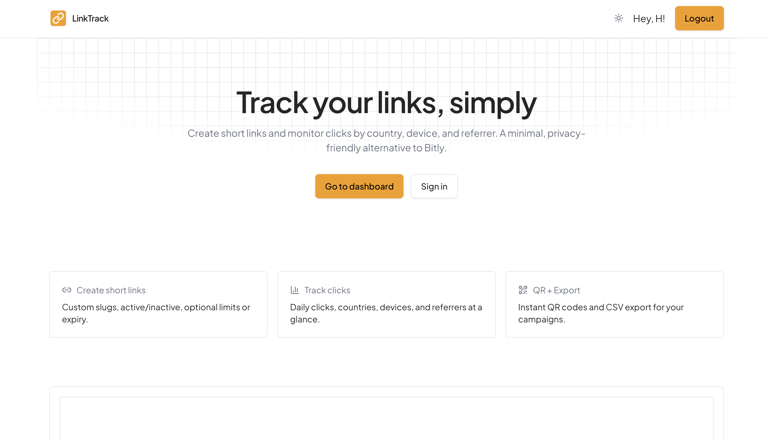 Mídia 1 de LinkTrack - Link Tracker - Encurre os links e rastreie os cliques com zero barulho.