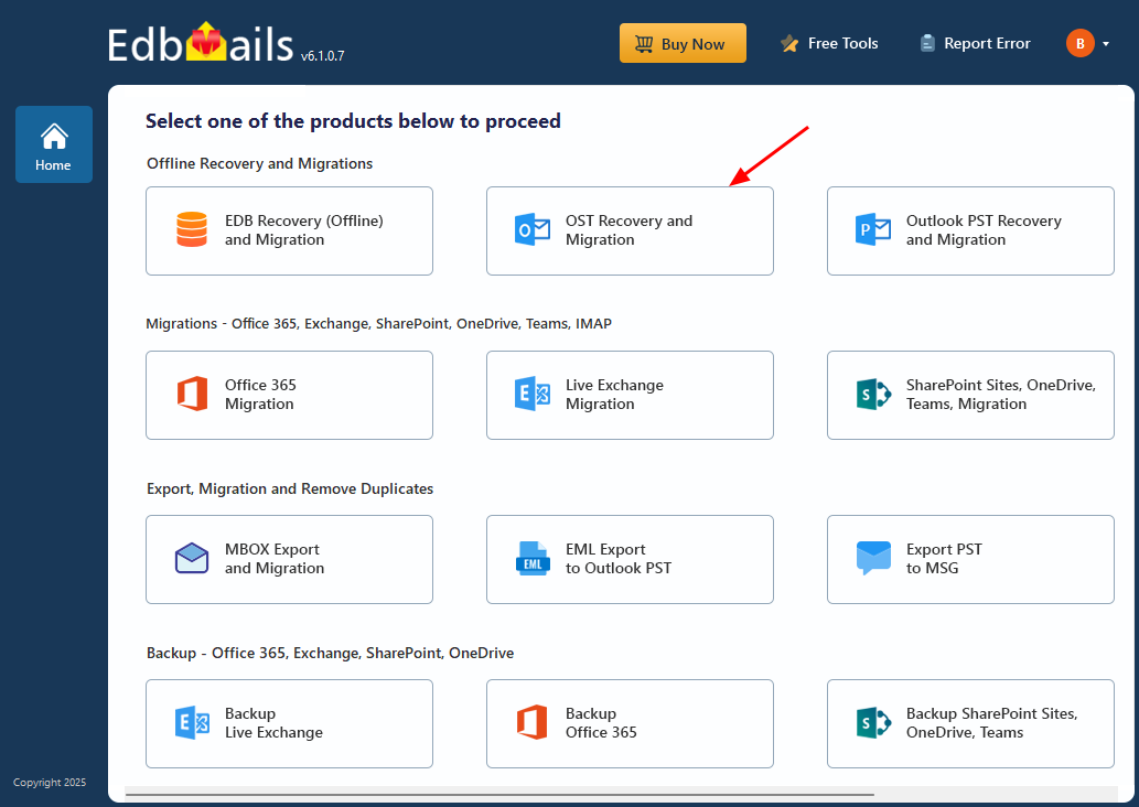 Edbmails OST al convertidor PST - Convertir los archivos OST OST a PST con una precisión completa media 1