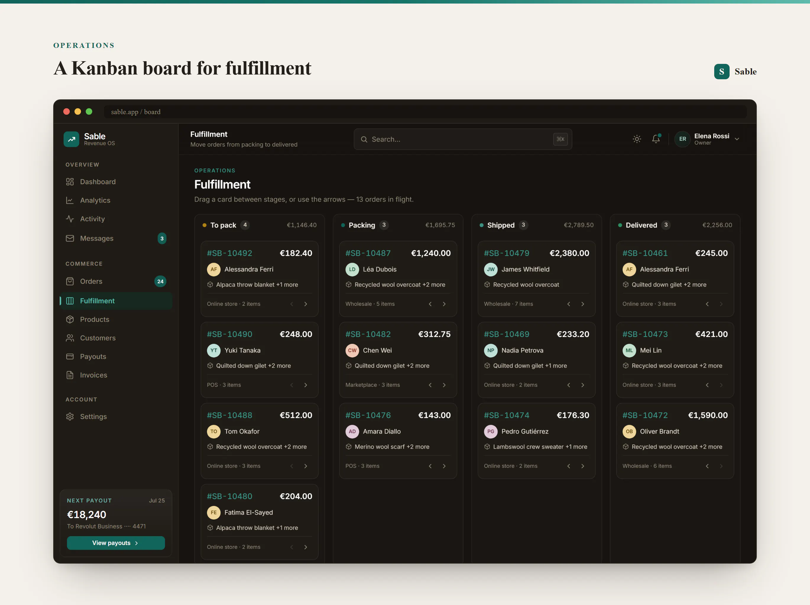 Sable Dashboard gallery image