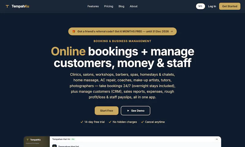 TempahKu screenshot 1