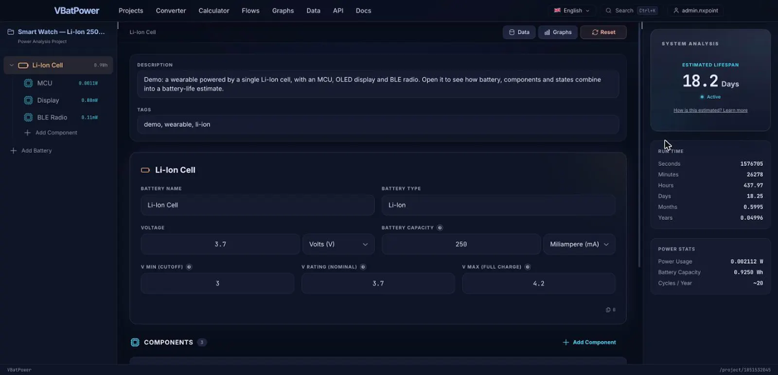 VBatPower screenshot 1