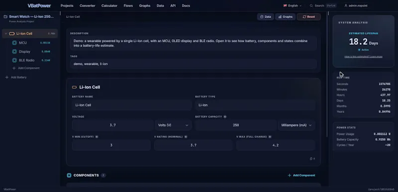 VBatPower screenshot 1