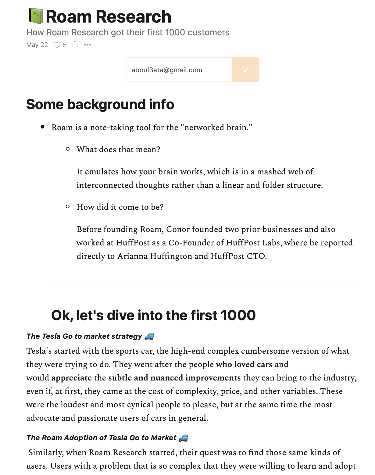 First 1000 Newsletter gallery image