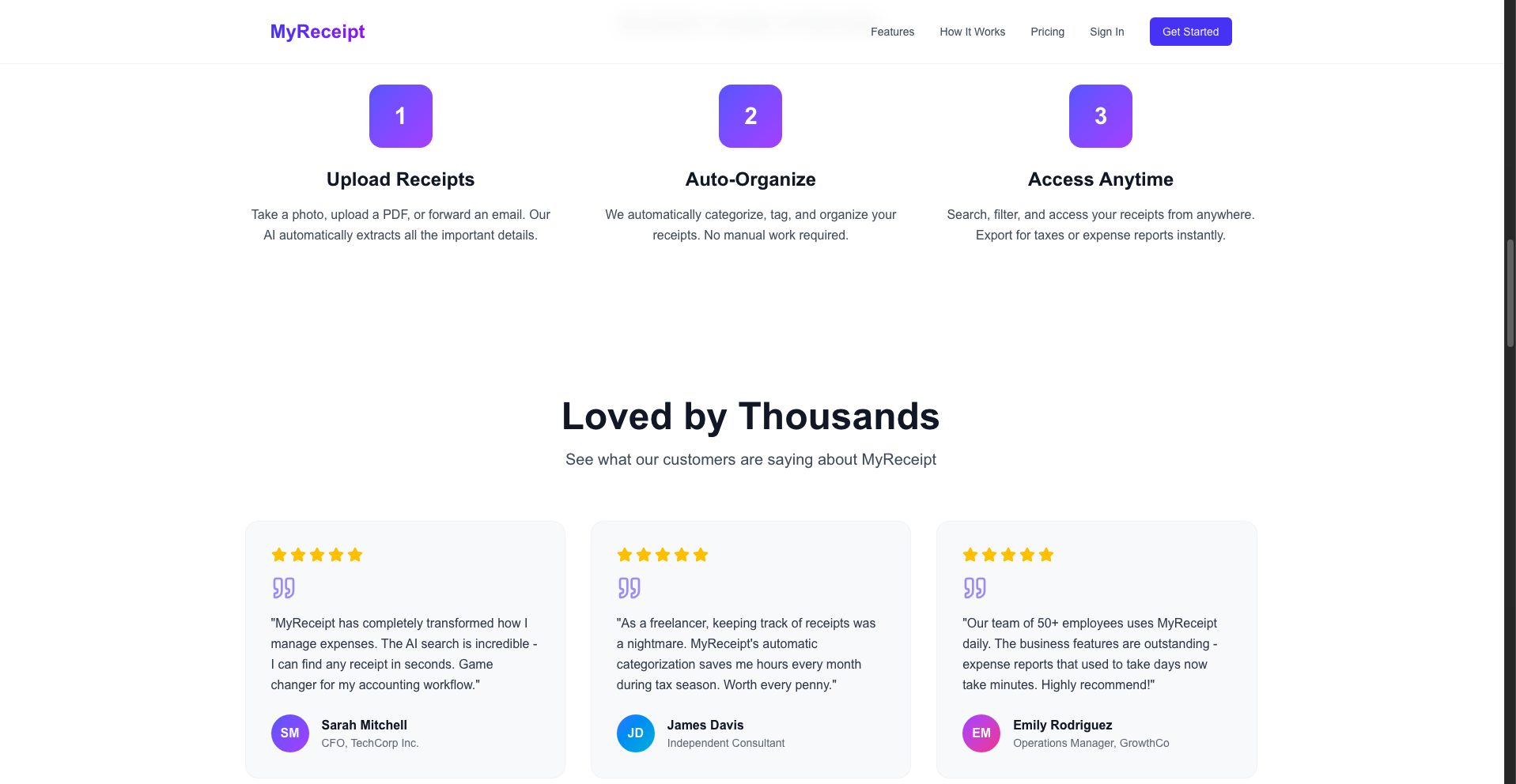 MyReceipt - Screenshot 2 showing product features and functionality