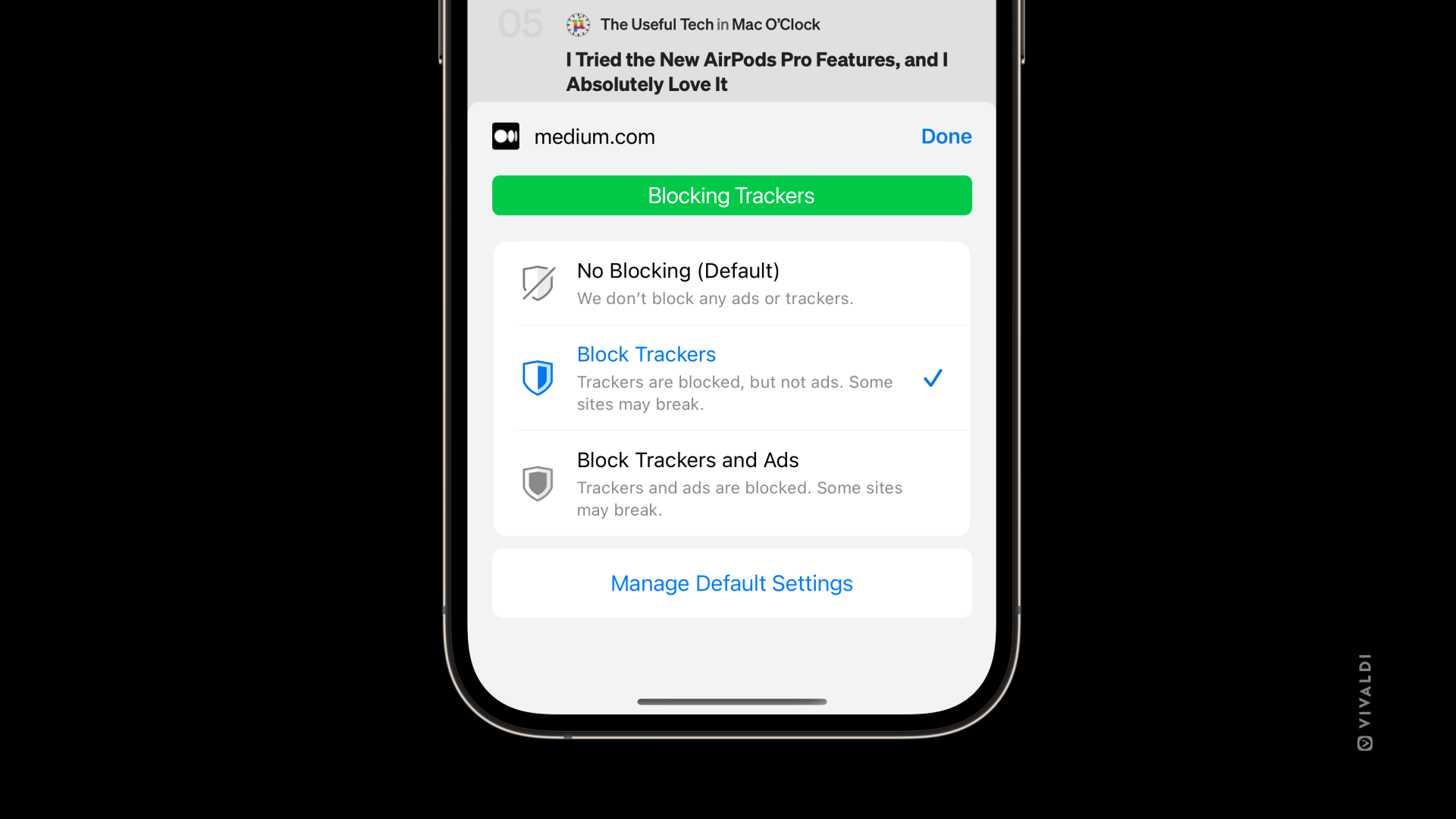 Navegador Vivaldi en iOS - Navegador web poderoso, personal y privado en iOS media 4