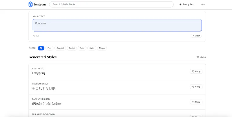 Fontsum screenshot 3