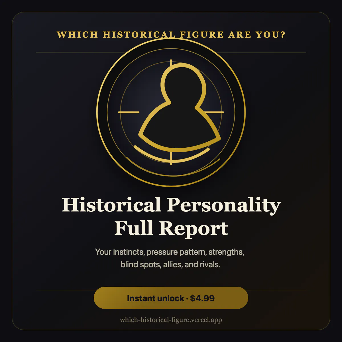 Which Historical Figure Are You? product banner