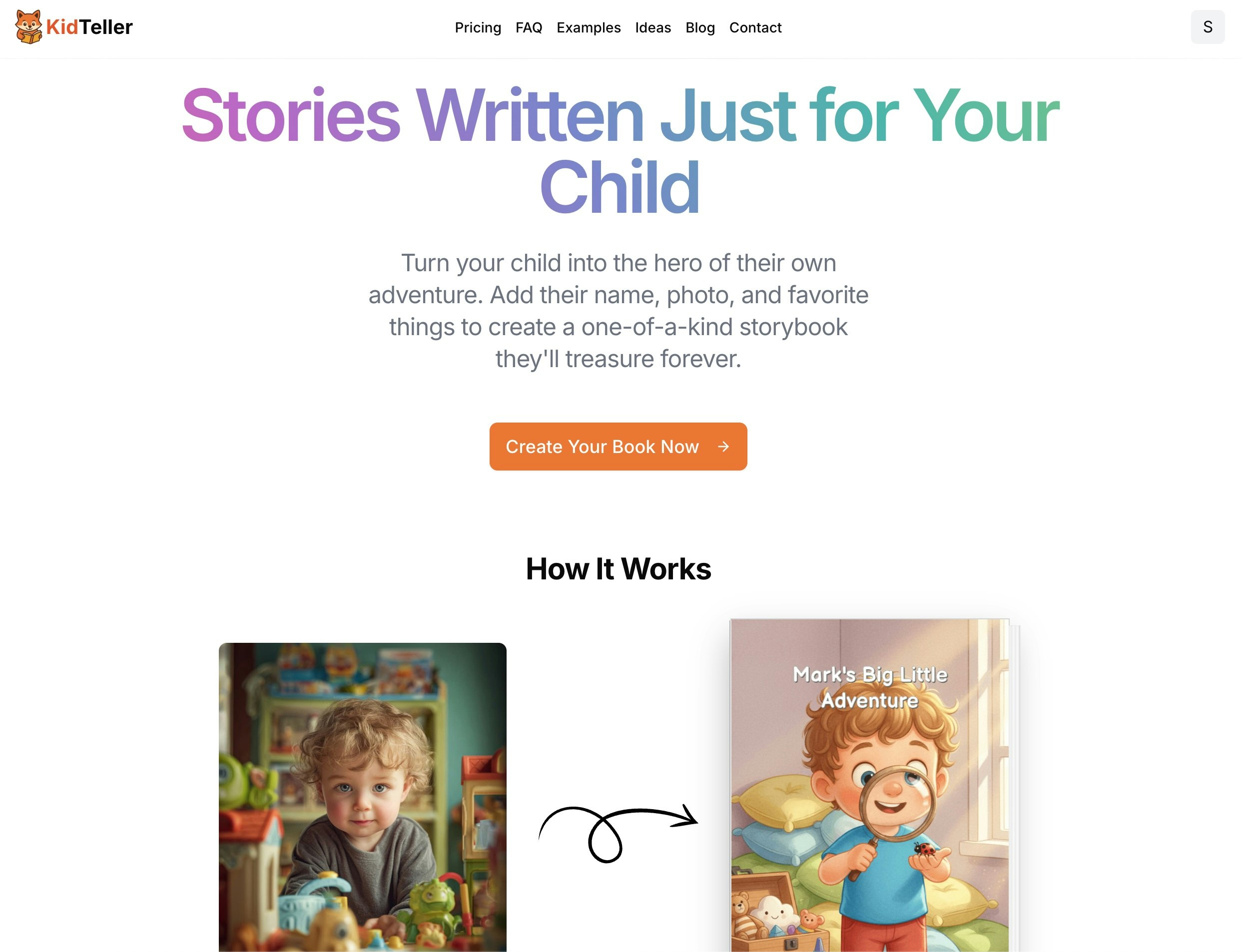KidTeller - Main screenshot showing features and interface