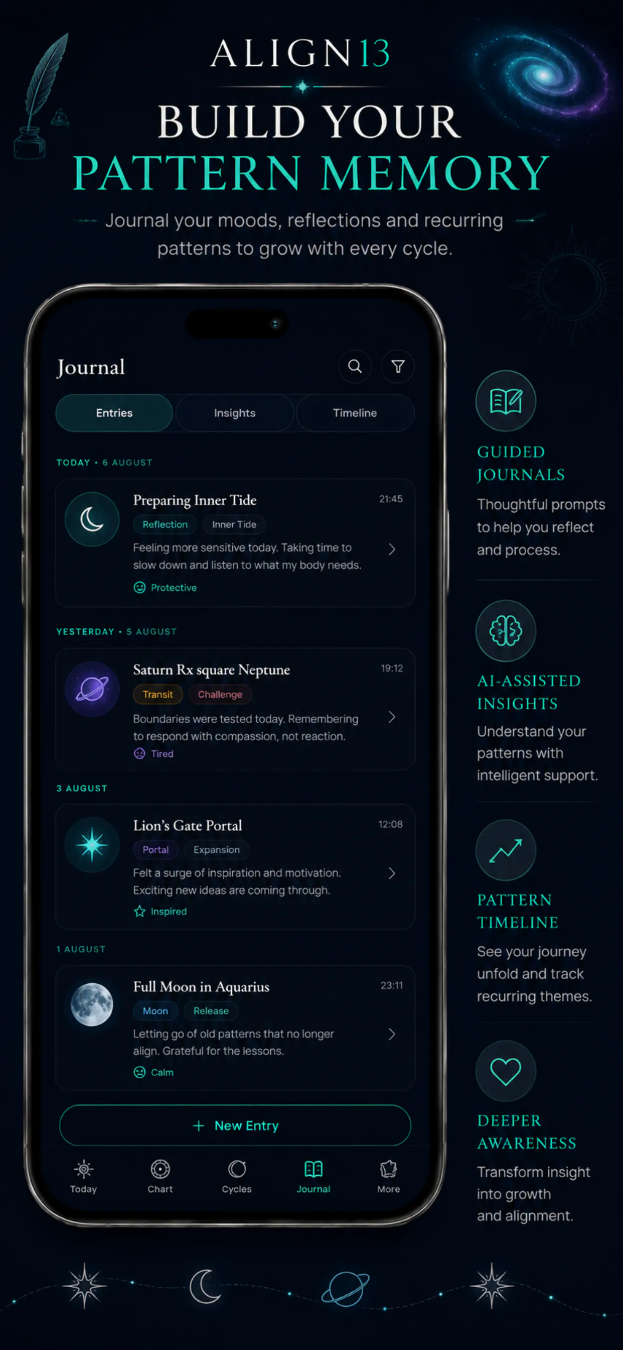 ALIGN13 is a self discovery app gallery image