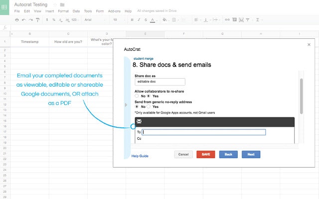 autoCrat for Google Sheets gallery image