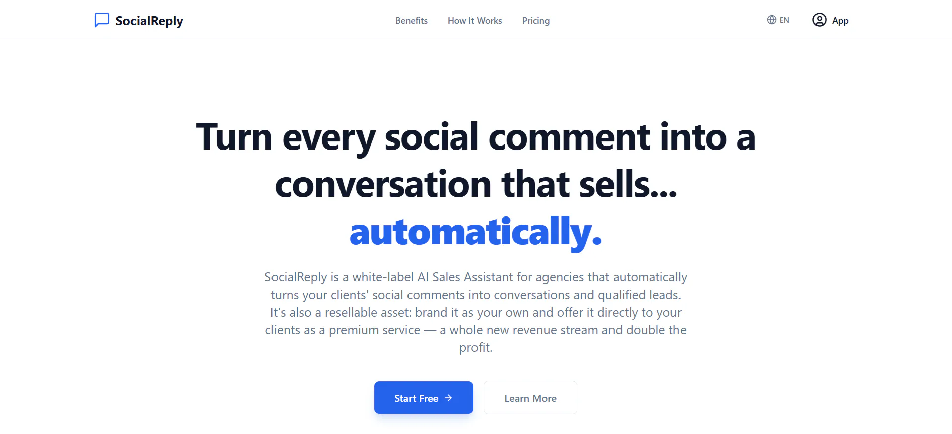 Banner del producto SocialReply