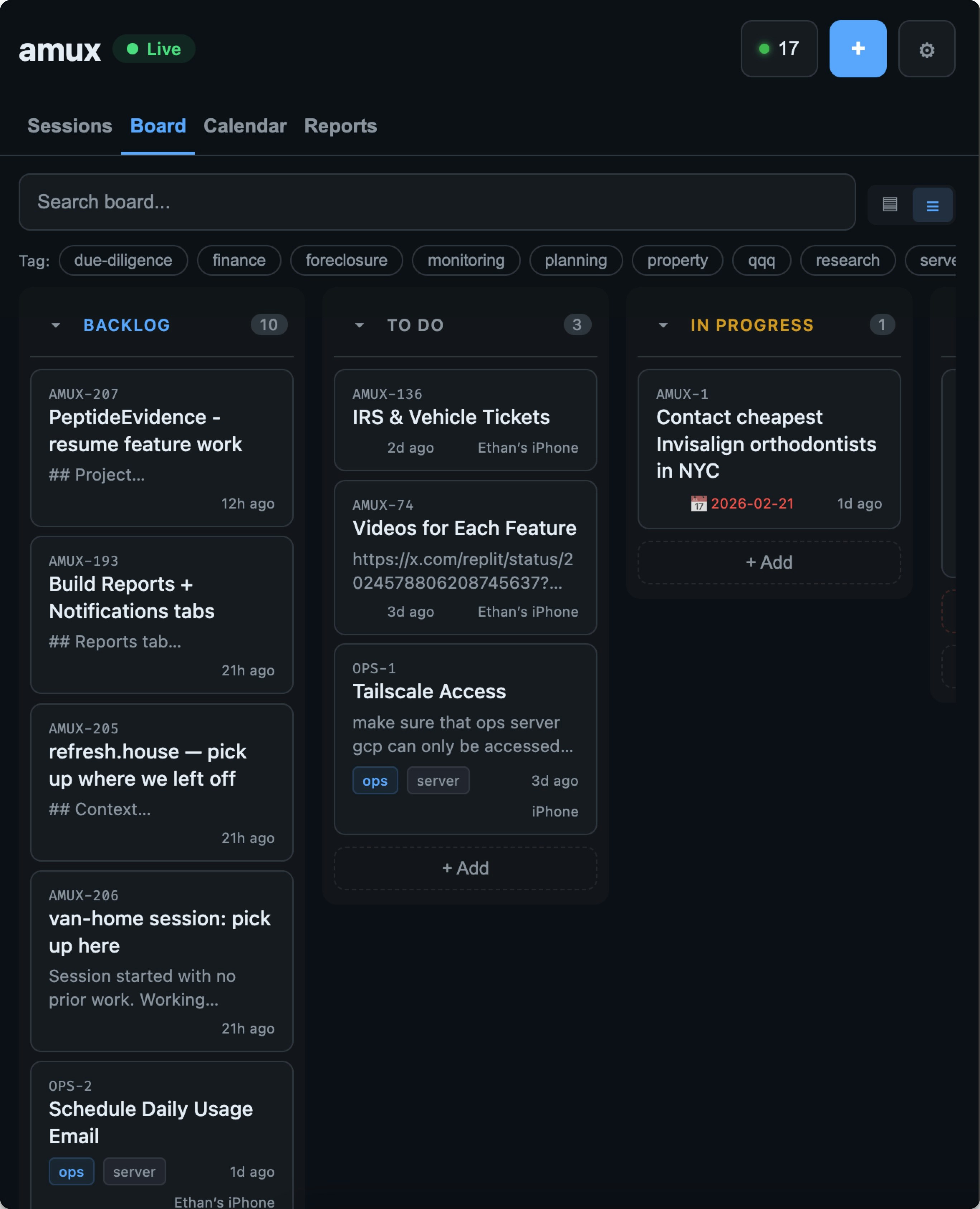 amux — Agent Multiplexer gallery image