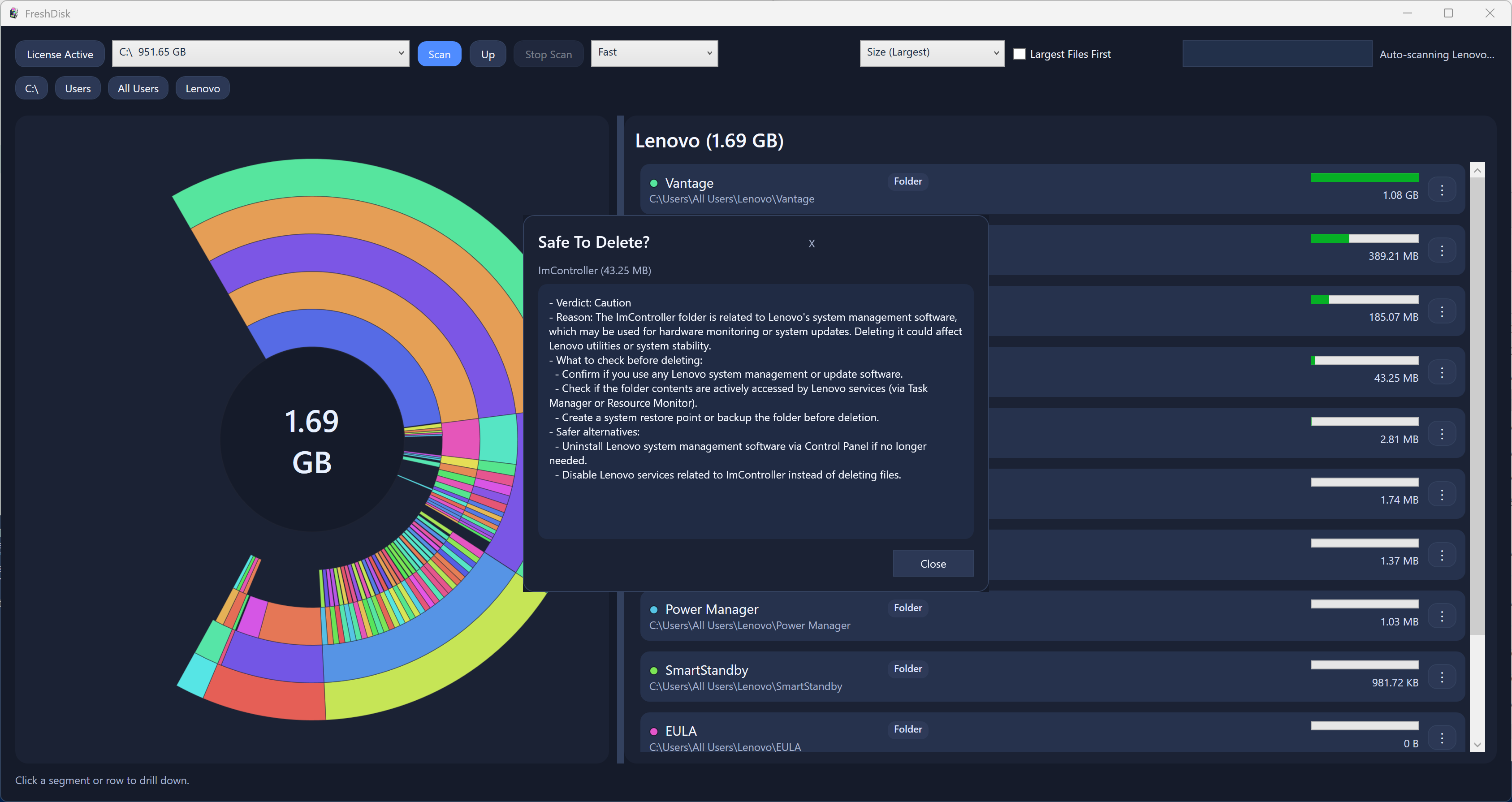 FreshDisk - Reclaim Your Diskspace - Screenshot 2 showing product features and functionality
