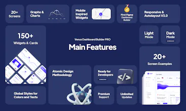 Venus - Dashboard Builder PRO for Figma gallery image