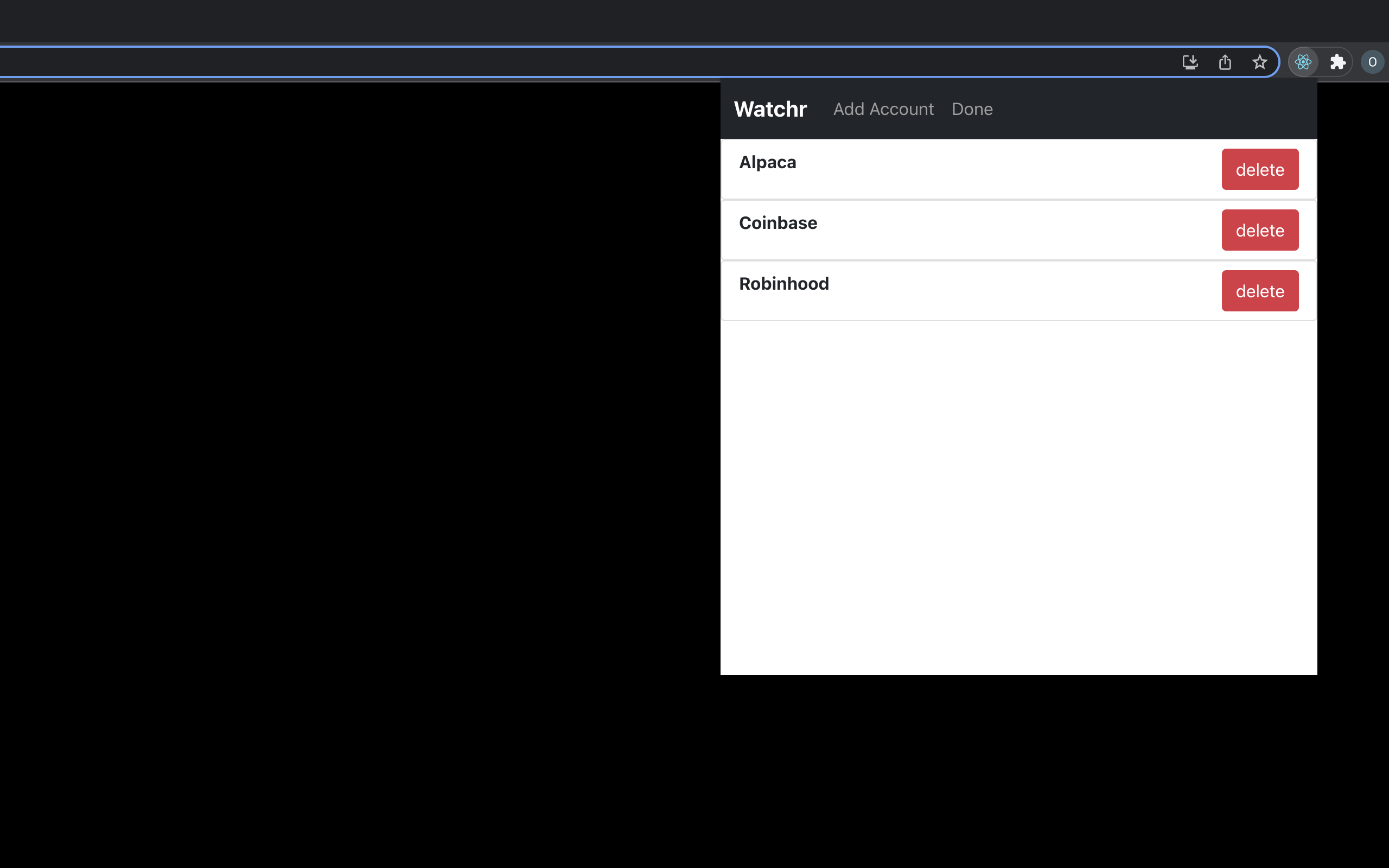 Watchr - Chrome extension to see all your assets in one place media 5