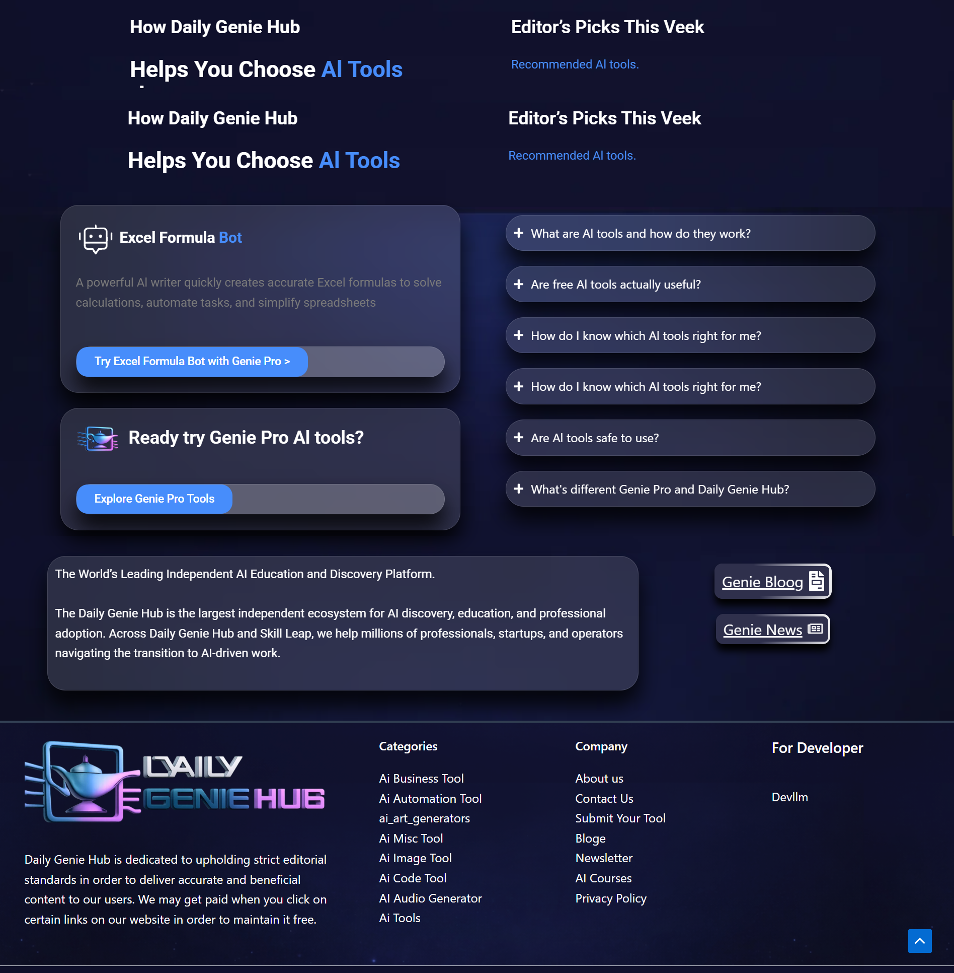 Daily Genie Hub - Screenshot 3 showing product features and functionality