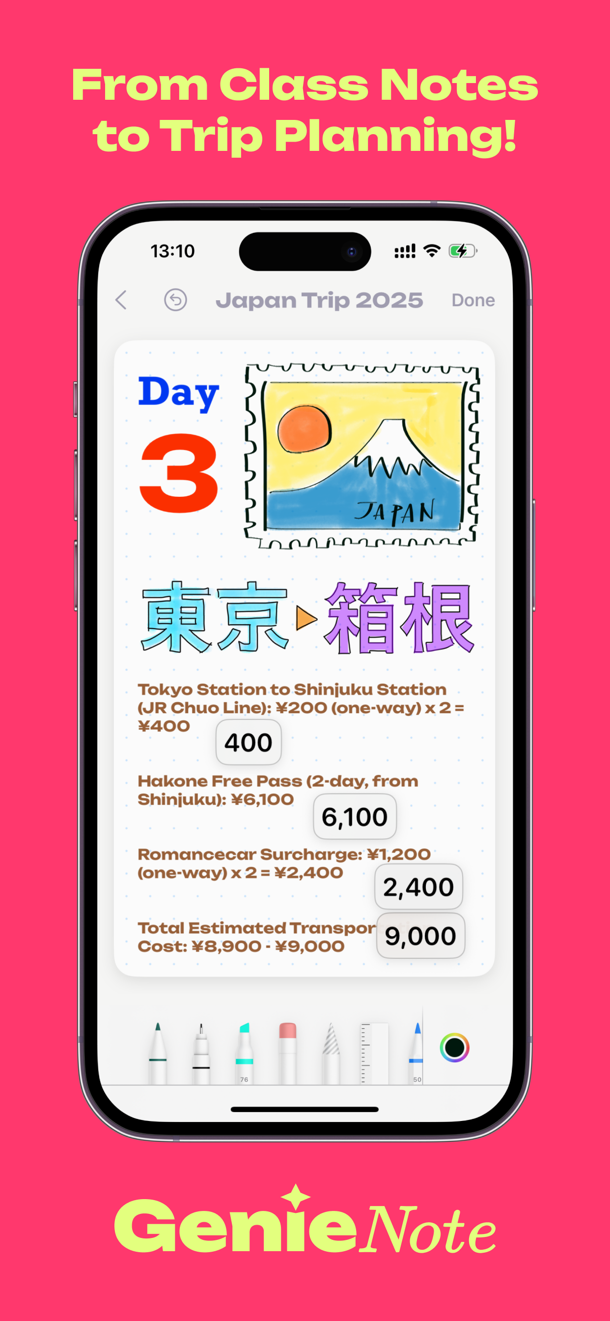 GenieNote - Scribble smarter with handwritten note & calculator widget media 3