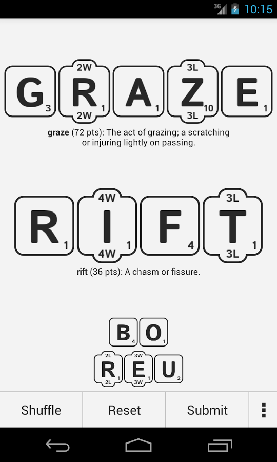 Wordiest Singleplayer free word game with a hint of multiplayer comp
