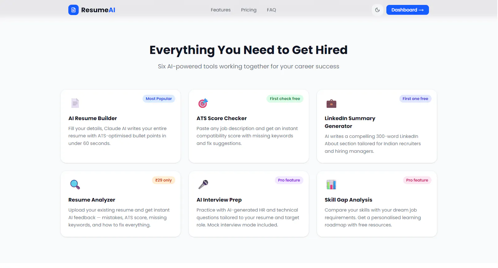 ResumeAI India screenshot 1