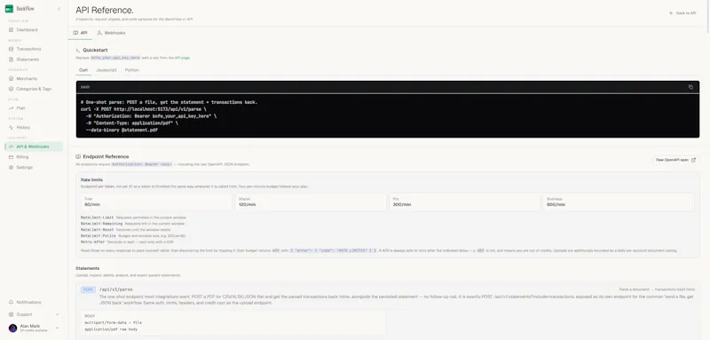 Bankflow screenshot 10
