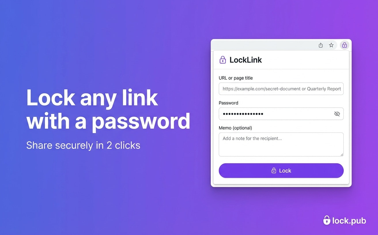 LOCK.PUB - Main product screenshot demonstrating key features and user interface