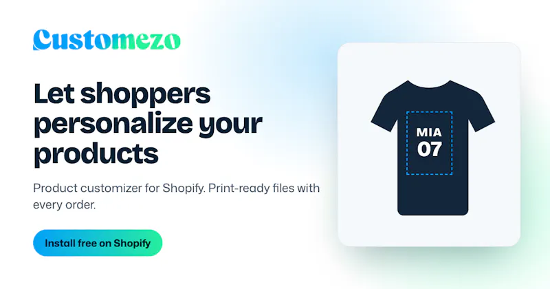 Customezo Product Customizer for Shopify screenshot 2