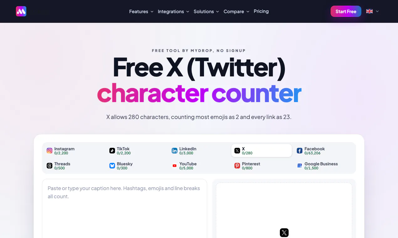 X (Twitter) Character Counter gallery image
