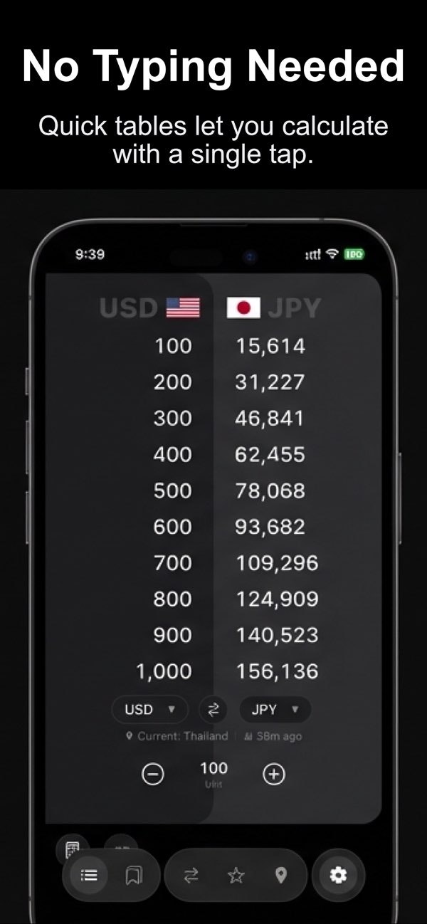 NomadCalc: Currency Converter App - Screenshot 2 showing product features and functionality