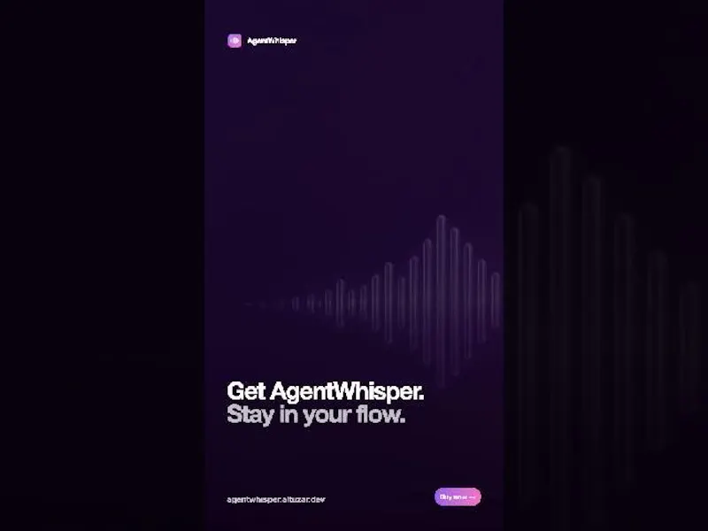 AgentWhisper screenshot 1 (video preview)