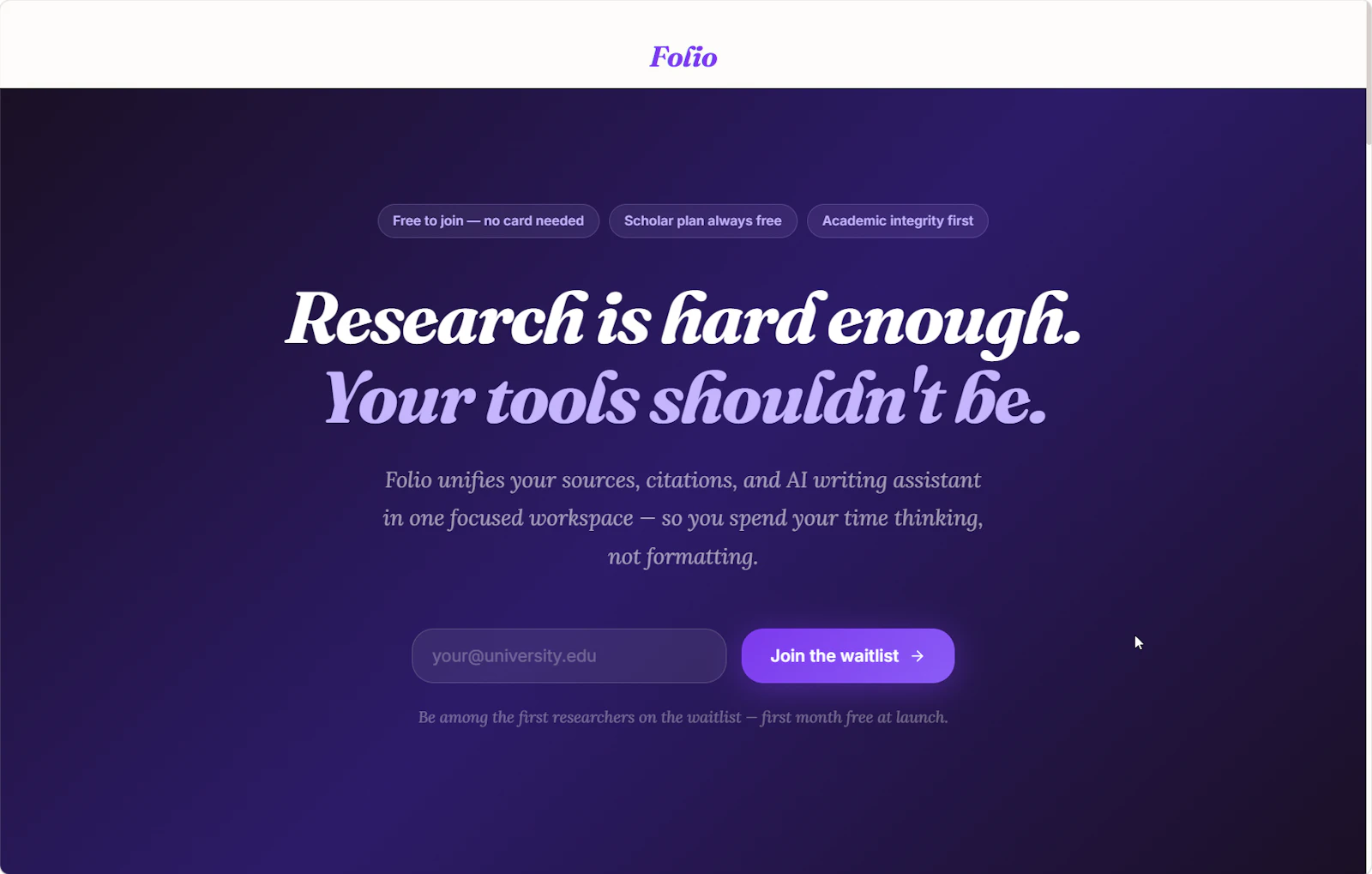 Folio screenshot 1